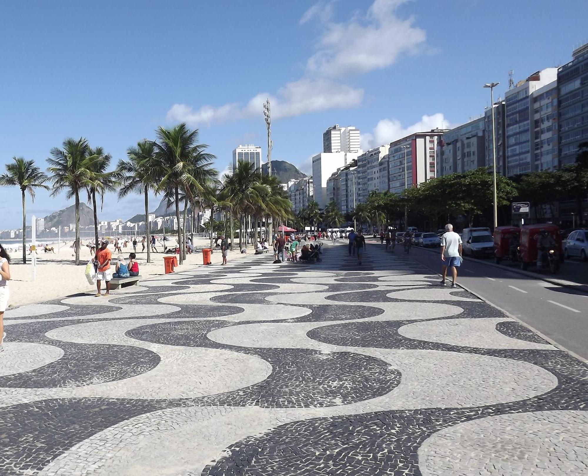 Vista Lateral Mar Copacabana Rio de Janeiro Exterior foto